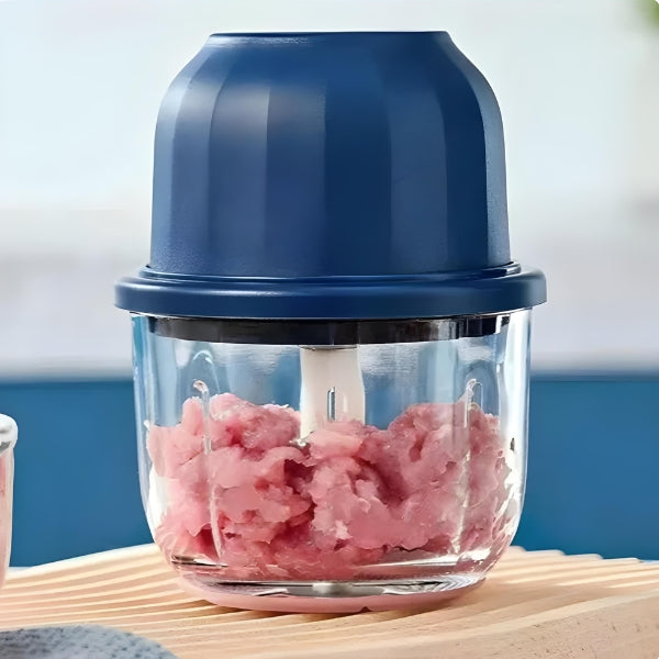 Processador Elétrico 300ml – Tritura em Segundos, Mais Praticidade e Segurança na Cozinha