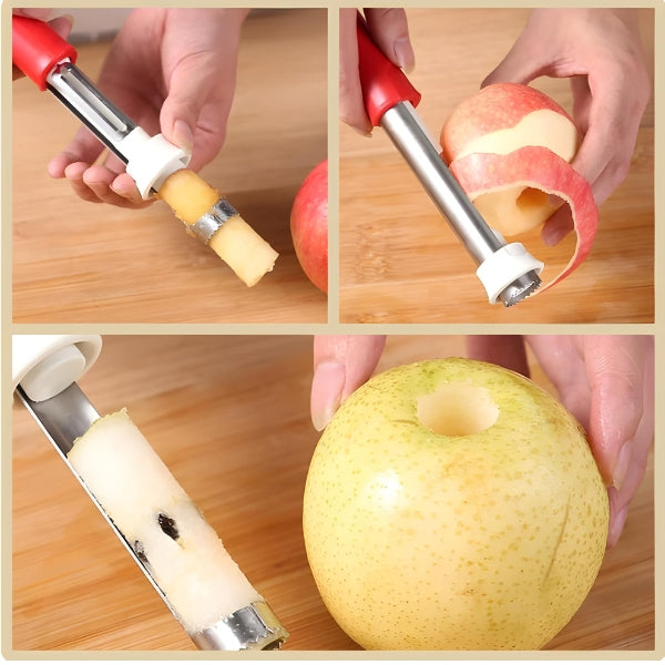 Descascador Multiuso Prático – Descascador Rápido, Remove Miolo e Evita Desperdício | Essencial na Sua Cozinha