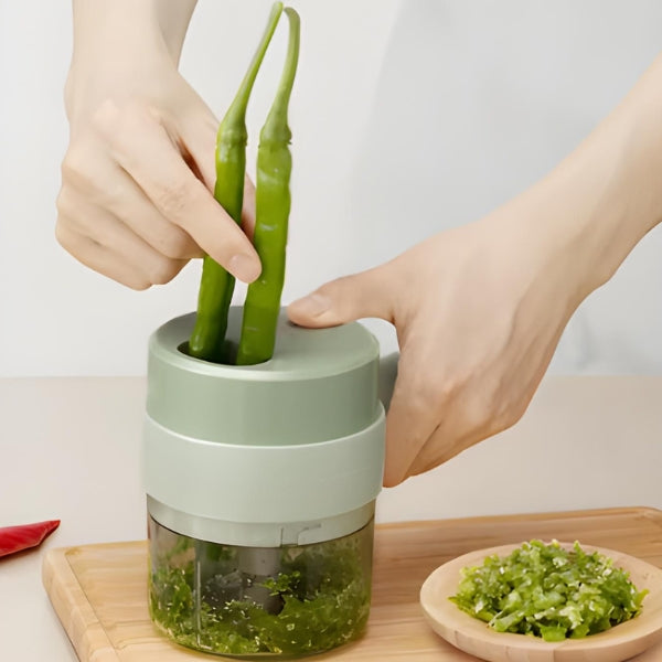 Mini Processador Elétrico Nomanni MaxCut 4 em 1 Recarregável