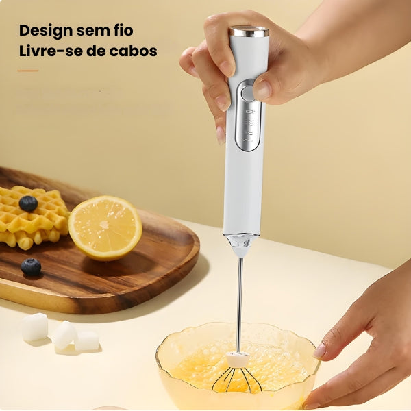 Misturador Mixer ElétrMini Batedor Elétrico – Café Cremoso, Portátil, Fácil de Limpar | Leite Café Portátil