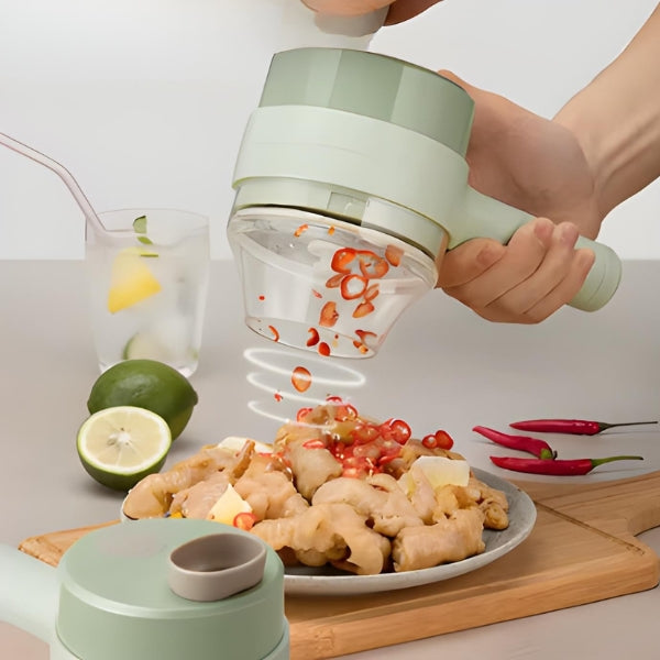 Mini Processador Elétrico Nomanni MaxCut 4 em 1 Recarregável