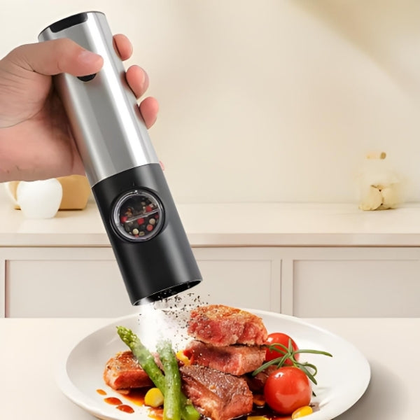 Moedor Elétrico DuoGrind USB para Sal e Pimenta Gourmet