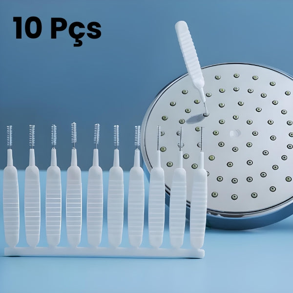 Escova Anti-Entupimento – Desentope Chuveiros, Evita Gastos com Encanador | Solução Rápida e Econômica