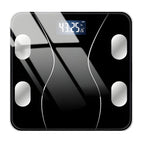 Balança Digital BodySense Nomanni inteligente em vidro temperado com medição corporal completa, conexão bluetooth e alta precisão para monitoramento da saúde.
