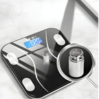 Balança corporal inteligente Nomanni com tecnologia de bioimpedância, ideal para medir peso, gordura corporal, massa muscular e acompanhar evolução física.
