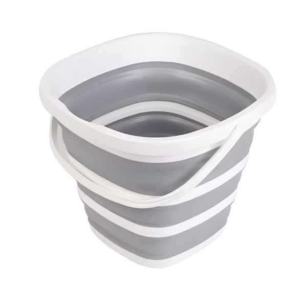 Balde retrátil de silicone 10L portátil, resistente e prático para limpeza, organização da casa e atividades ao ar livre.