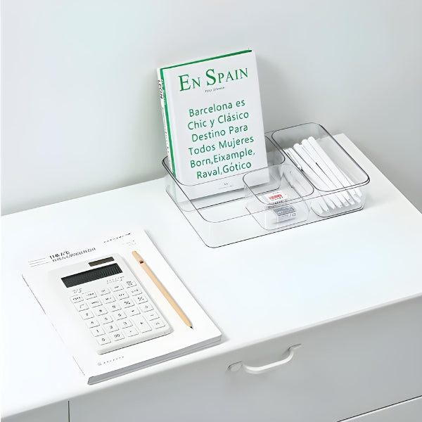 Caixa organizadora com dimensões ideais para gavetas e prateleiras, feita sob medida para máxima eficiência na organização.