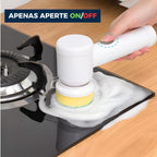 Com 9 acessórios, a escova elétrica SpinBrush Nomanni remove sujeira pesada, ferrugem e gordura de forma rápida e eficiente.