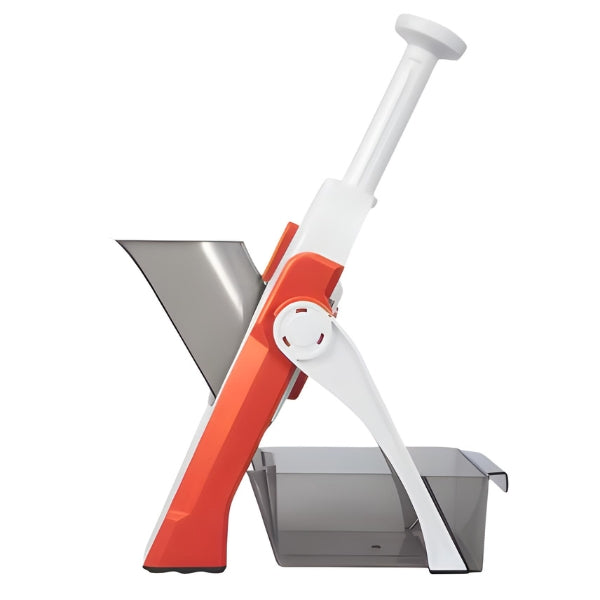 Conheça as lâminas ajustáveis do Cortador Nomanni SharpSlice 4 em 1, que permitem diferentes tipos de cortes para legumes, garantindo versatilidade na cozinha.