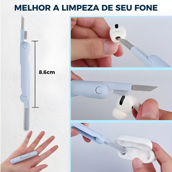 Cuide dos seus dispositivos com o Kit de Limpeza 7 em 1 Nomanni. Ideal para teclados, fones de ouvido, telas e acessórios eletrônicos.