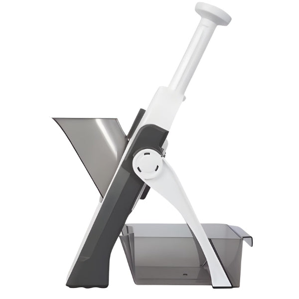 Descubra o design compacto e ergonômico do Cortador de Legumes Nomanni SharpSlice, ideal para economizar espaço e facilitar o manuseio diário.