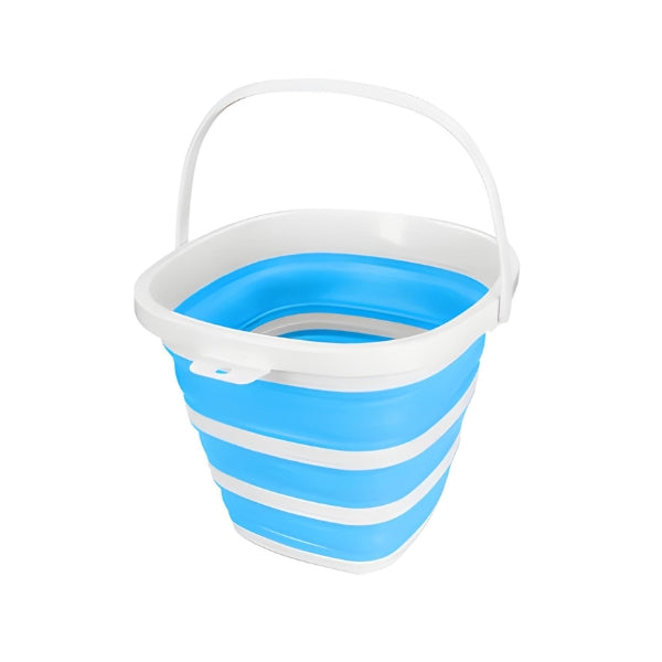 Design dobrável do balde FlexiBox Nomanni 10L, economiza espaço em cozinhas, banheiros, carros e ambientes de camping.