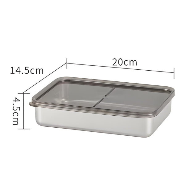 Design elegante do pote inox MaxSteel FreshBox com tampa – combinação de funcionalidade e estilo para sua cozinha.

