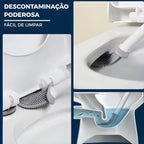 Escova de vaso sanitário Nomanni com alça longa e ergonômica, proporcionando conforto, praticidade e limpeza eficiente no dia a dia.