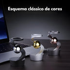 Escultura cinética de equilíbrio com design moderno, perfeita para decoração de mesa e home office.
