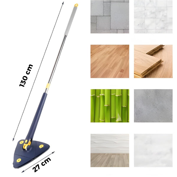 Esfregão Spin360 Nomanni é multiuso, ideal para limpar pisos, paredes, vidros e janelas de forma prática e eficiente.