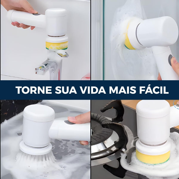 Facilite sua rotina de limpeza com a escova elétrica multifuncional Nomanni, ideal para banheiro, cozinha e áreas externas.