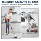 Limpeza prática com Escova Elétrica Nomanni SpinBrush 9 em 1 para cozinha, azulejos, pias e superfícies difíceis.
