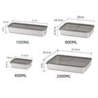 MaxSteel FreshBox pote inox hermético para armazenamento prático – fácil de limpar e reutilizável.