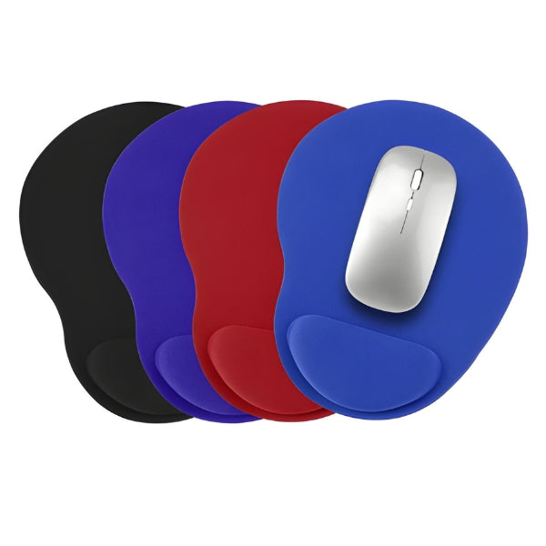 Mouse pad antiderrapante WristComfort Nomanni com superfície suave e apoio para pulso, ideal para home office, escritório e uso profissional.
