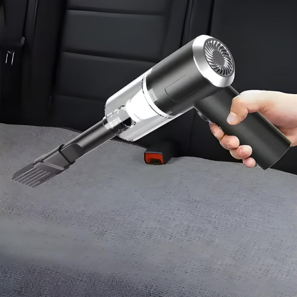 O Aspirador Portátil CycloneJet acompanha bicos multifuncionais, garantindo versatilidade na limpeza de superfícies variadas