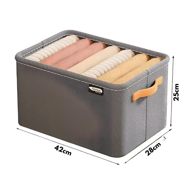 Organizador de armário com design moderno e tecido respirável. Perfeito para closets, guarda-roupas e organização visual eficiente.