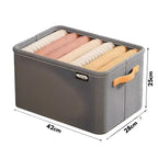 Organizador de armário com design moderno e tecido respirável. Perfeito para closets, guarda-roupas e organização visual eficiente.