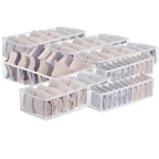 Organizador de gavetas com divisórias para roupas íntimas, meias e sutiãs. Ideal para closets, armários e cômodas.