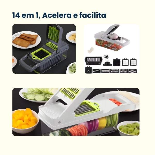 Fatiador MasterChef 14 em 1 – Cortador e Ralador Inox
