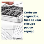 CortaFácil Inox Pro – Kit 3 Lâminas para Batata e Legumes