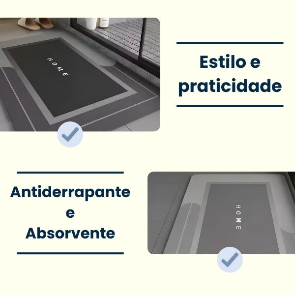 Tapete Banheiro Absorvente Antiderrapante HOME
