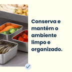 SteelBox Fresh – Potes Inox com Tampa Hermética