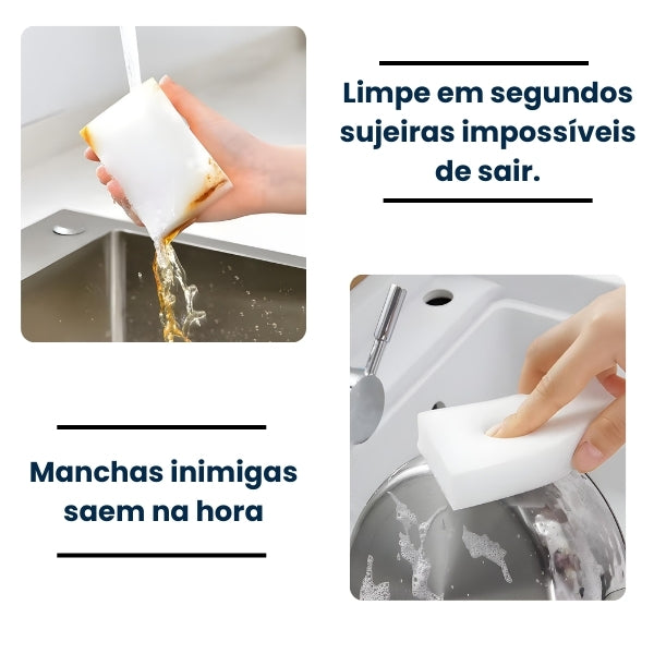 Esponja de Limpeza Mágica Nomanni Multiuso – Remove Sujeiras Difíceis, Econômica e Segura