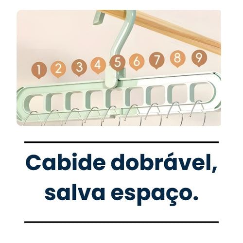 Cabide Vertical SpaceFlex Nomanni Organizador 9 Nichos