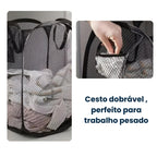 Cesto Dobrável AirMesh Nomanni para Roupas e Lavanderia