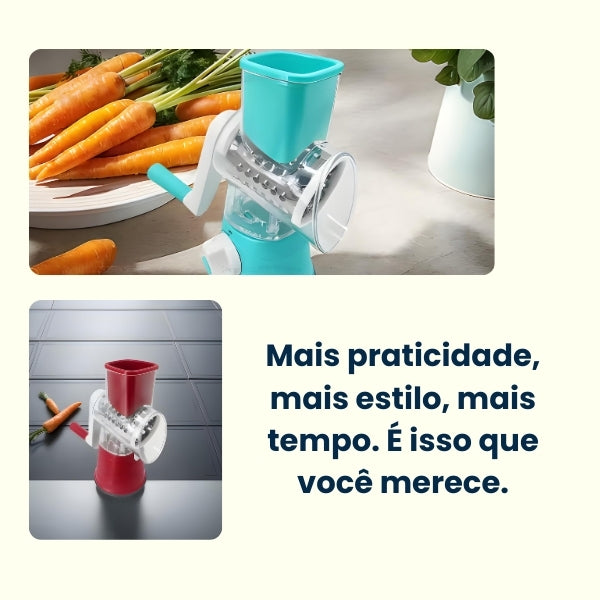 Ralador GiroChef Nomanni 3 em 1 Manual com Lâminas Inox