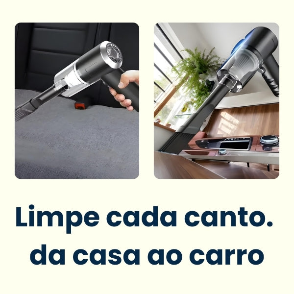 Aspirador Portátil TurboClean – Mão, Carro e Casa