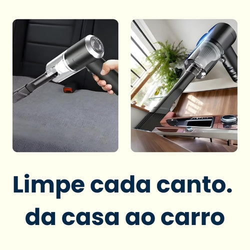Aspirador Portátil TurboClean – Mão, Carro e Casa