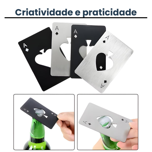 Abridor de Garrafas Carta Royale Nomanni Inox Premium