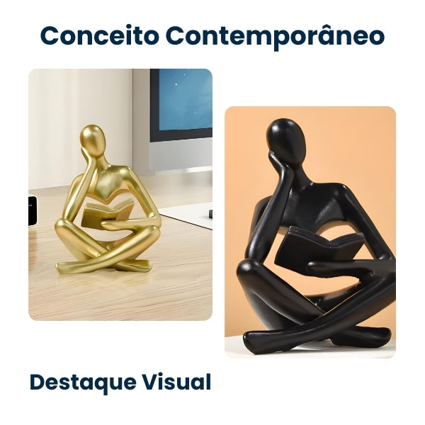 Escultura Pensador Moderno AuraMind Nomanni Decor