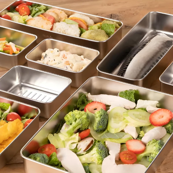 Pote de aço inox com tampa MaxSteel FreshBox – resistência, qualidade e design moderno para armazenar alimentos.