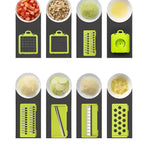 Protetor de mão incluso para uso seguro ao cortar alimentos, evitando acidentes e promovendo conforto no manuseio.