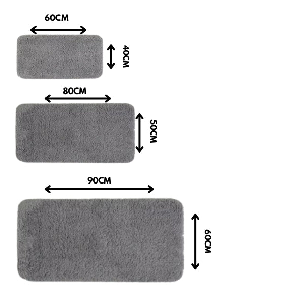 Tapete SoftLux Nomanni 60x40cm aberto, mostrando suas proporções compactas e versatilidade para diversos ambientes da casa.