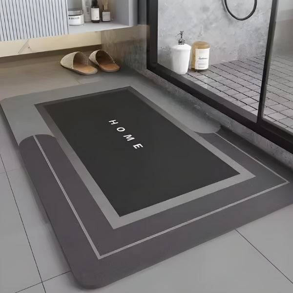 Tapete absorvente com estrutura multicamadas. Alta absorção de água e secagem rápida para garantir mais higiene e conforto no banheiro.