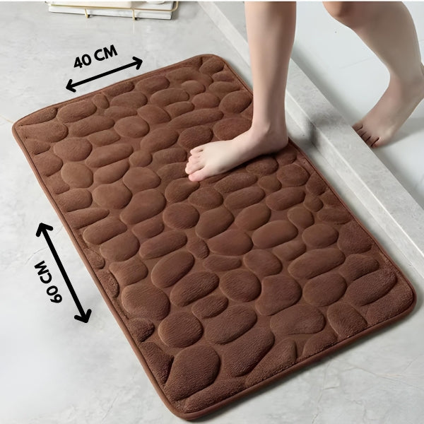 Tapete de banheiro SoftStone antiderrapante garantindo segurança e conforto para seu piso. Ideal para evitar escorregões e proteger seu banheiro.