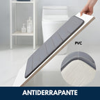 Tapete de banho fácil de lavar, absorvente e antiderrapante. Oferece conforto e rapidez na secagem, ideal para ambientes úmidos como o banheiro.